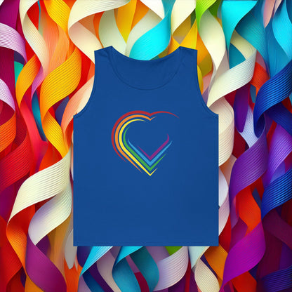 Rainbow Heart Unisex Tank Top