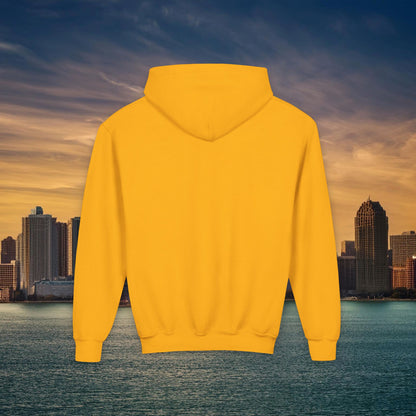 Detroit Football Skyline Youth Hoodie
