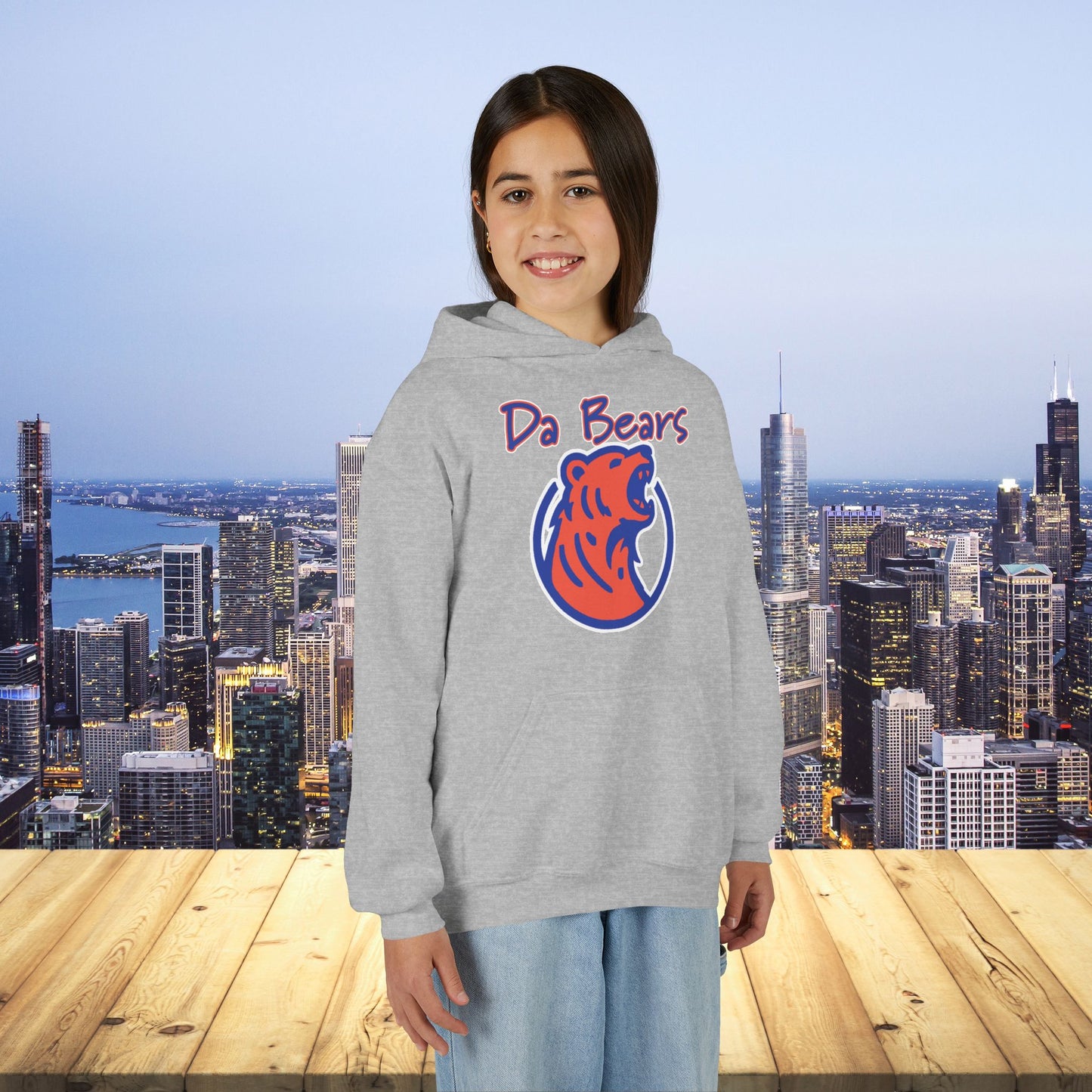 Da Bears Logo Youth Hoodie