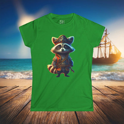 Raccoon Pirate Women's Softstyle Tee