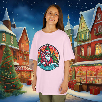 Catching Waves Santa Kids Tee