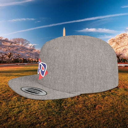 Washington Funky W Flat Bill Snapback - Blue