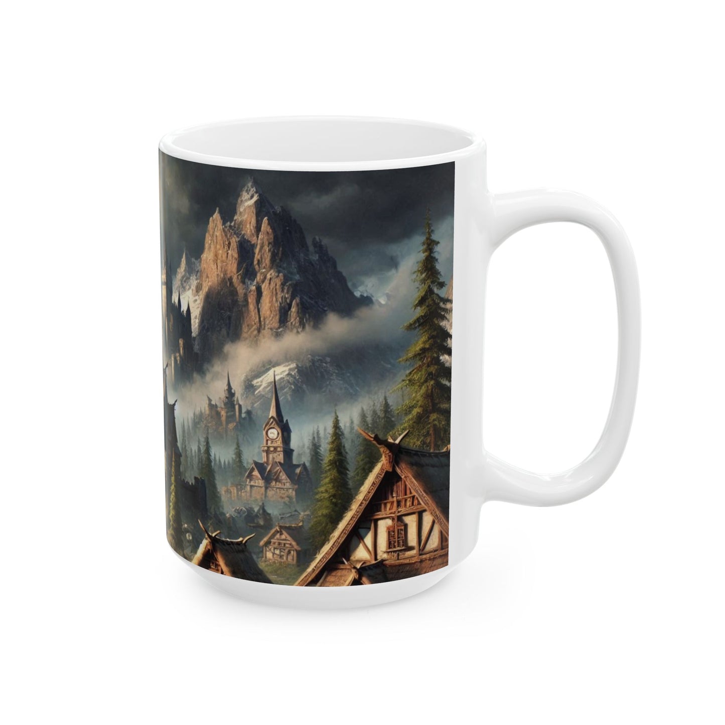 Mountain Village Mist Ceramic Mugs (11oz\15oz)