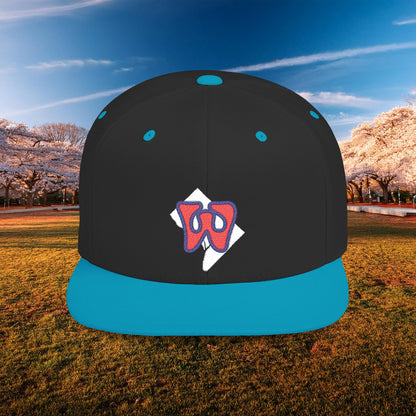 Washington Funky W Flat Bill Snapback - Red