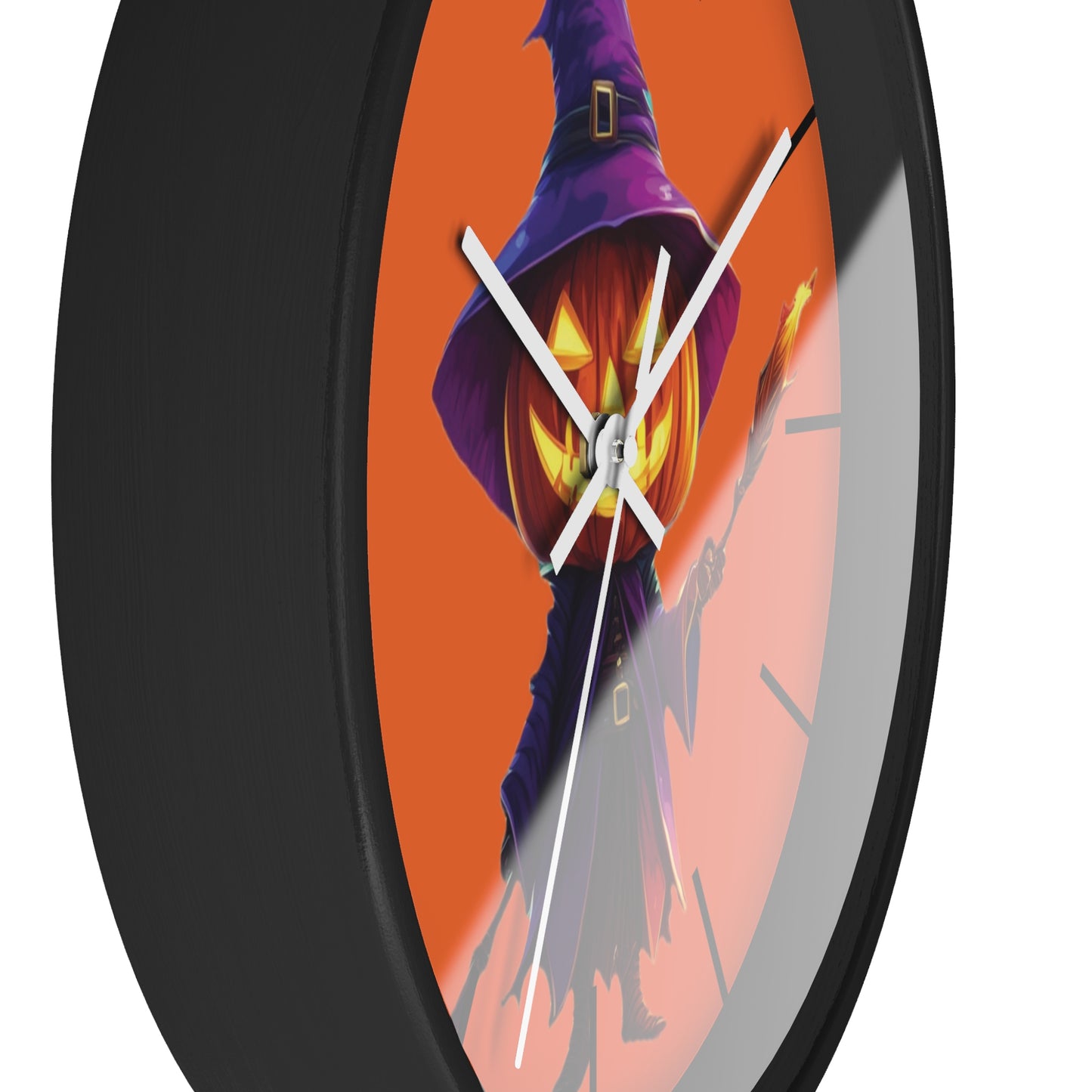 Pumpkin Wizard Wall Clock