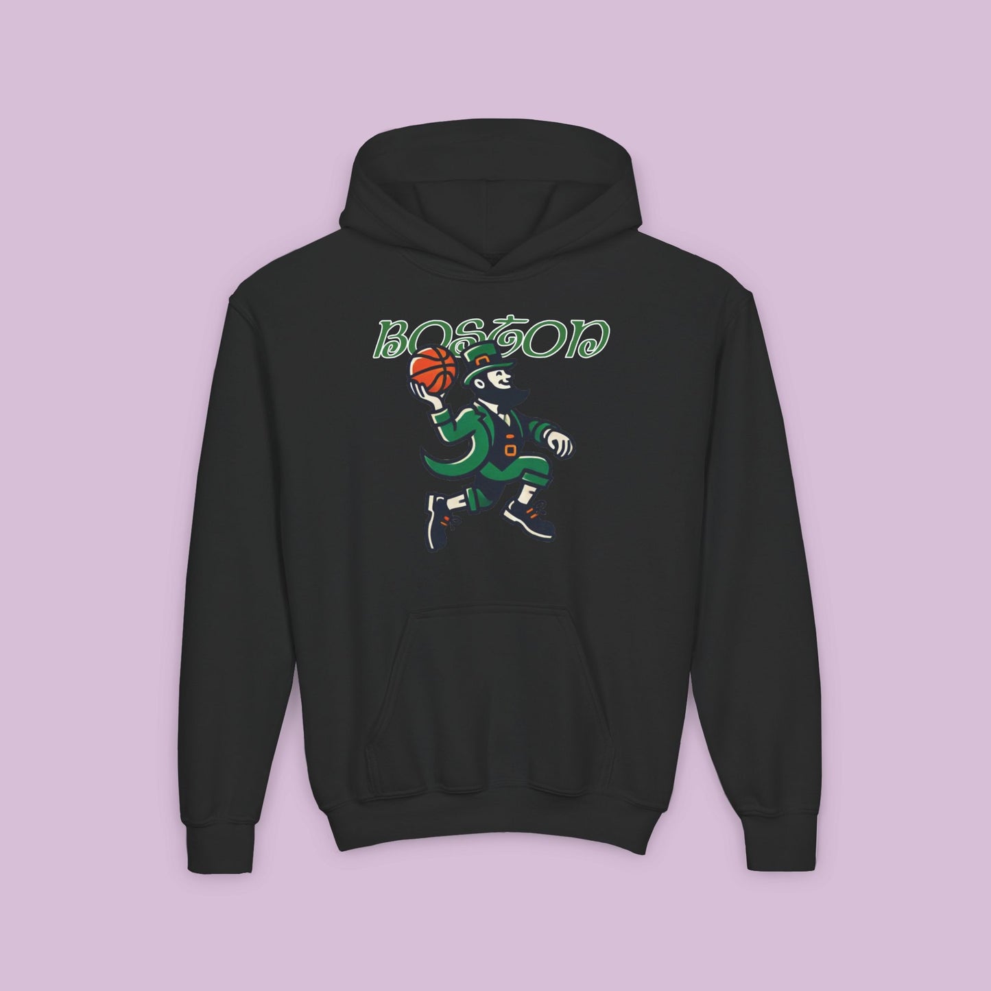 Boston Basketball Logo Youth Hoodie