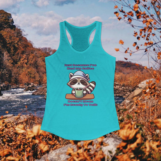 Raccoon Coffee Women's Racerback Tank