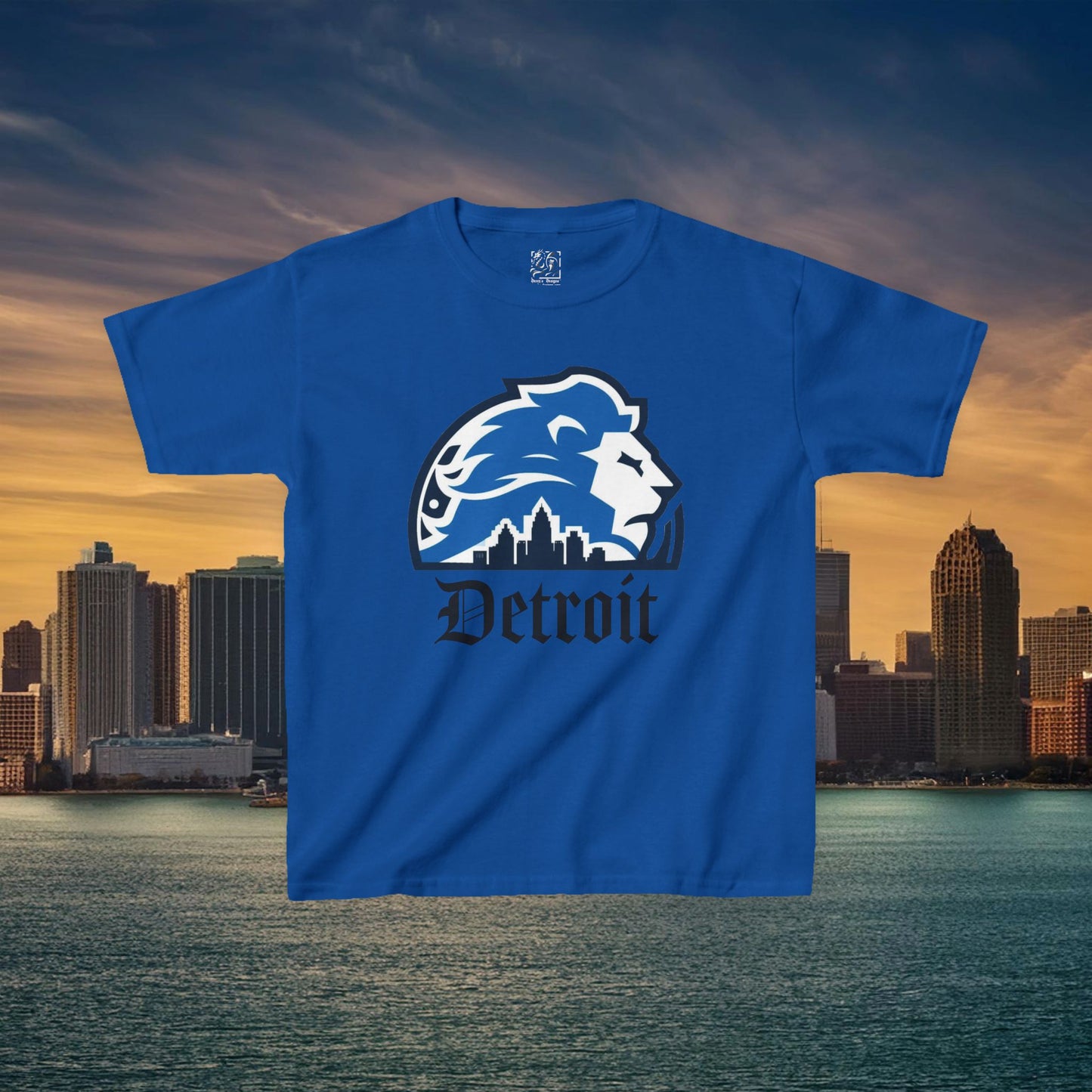Detroit Football Skyline Kids Tee
