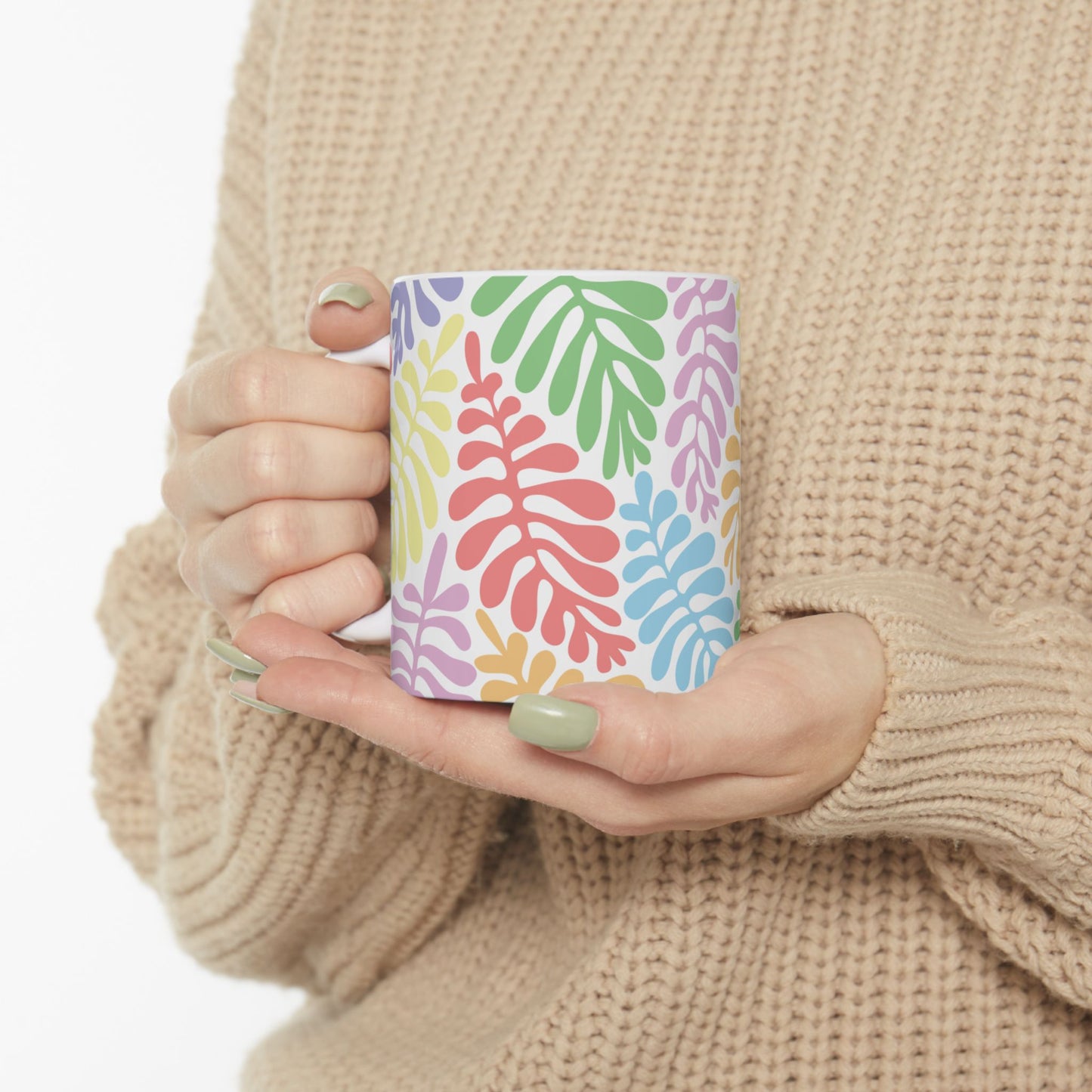 Colorful Tropical Leaves Ceramic Mug (11oz/15oz)