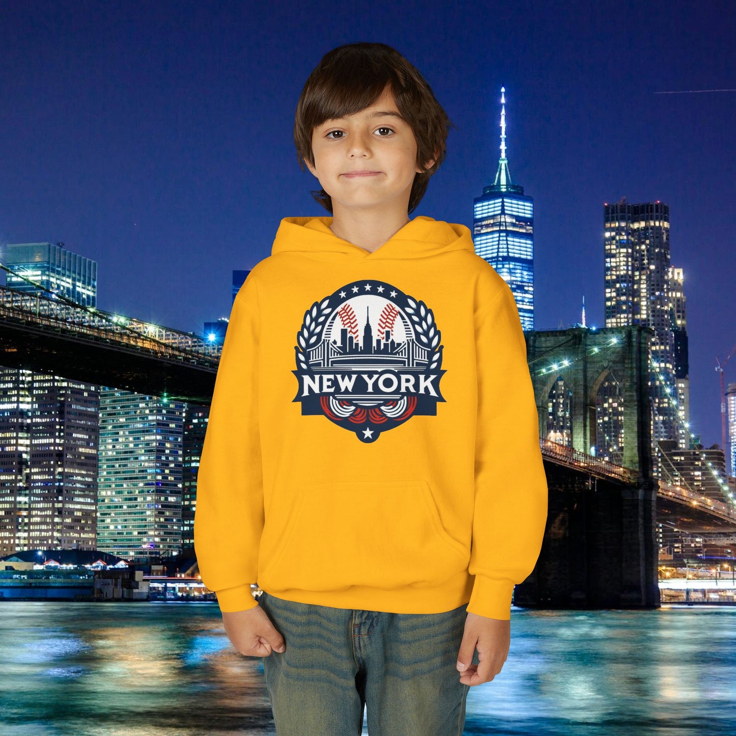 New York Bronx Baseball Youth Hoodie