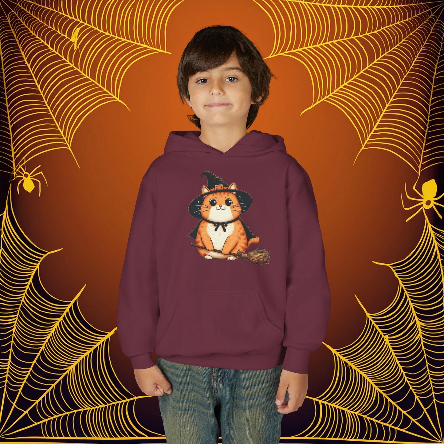 Trick or Treat Cat Youth Hoodie