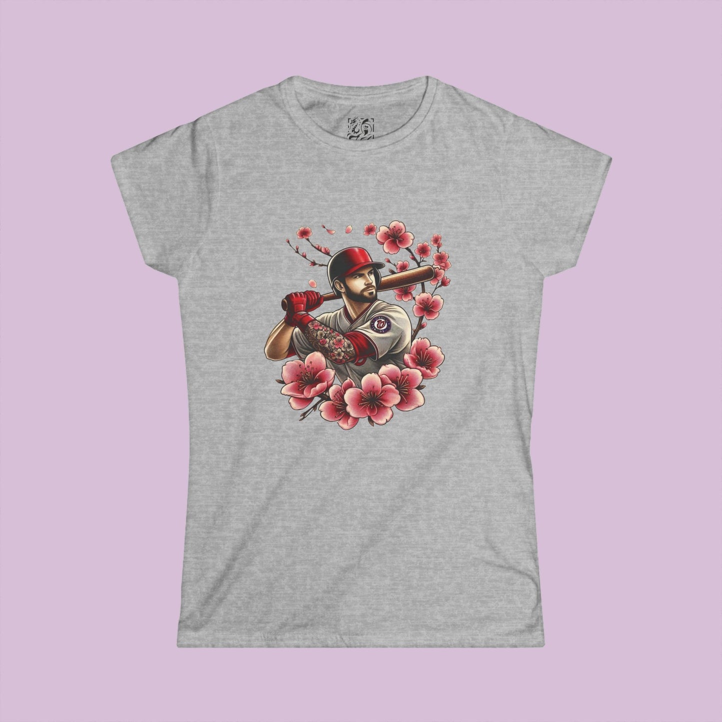 Washington Baseball Cherry Blossom Women's Softstyle Tee