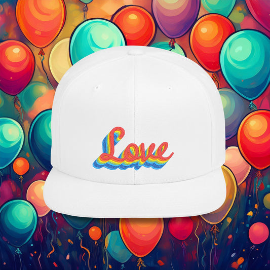 Rainbow Love Flat Bill Snapback