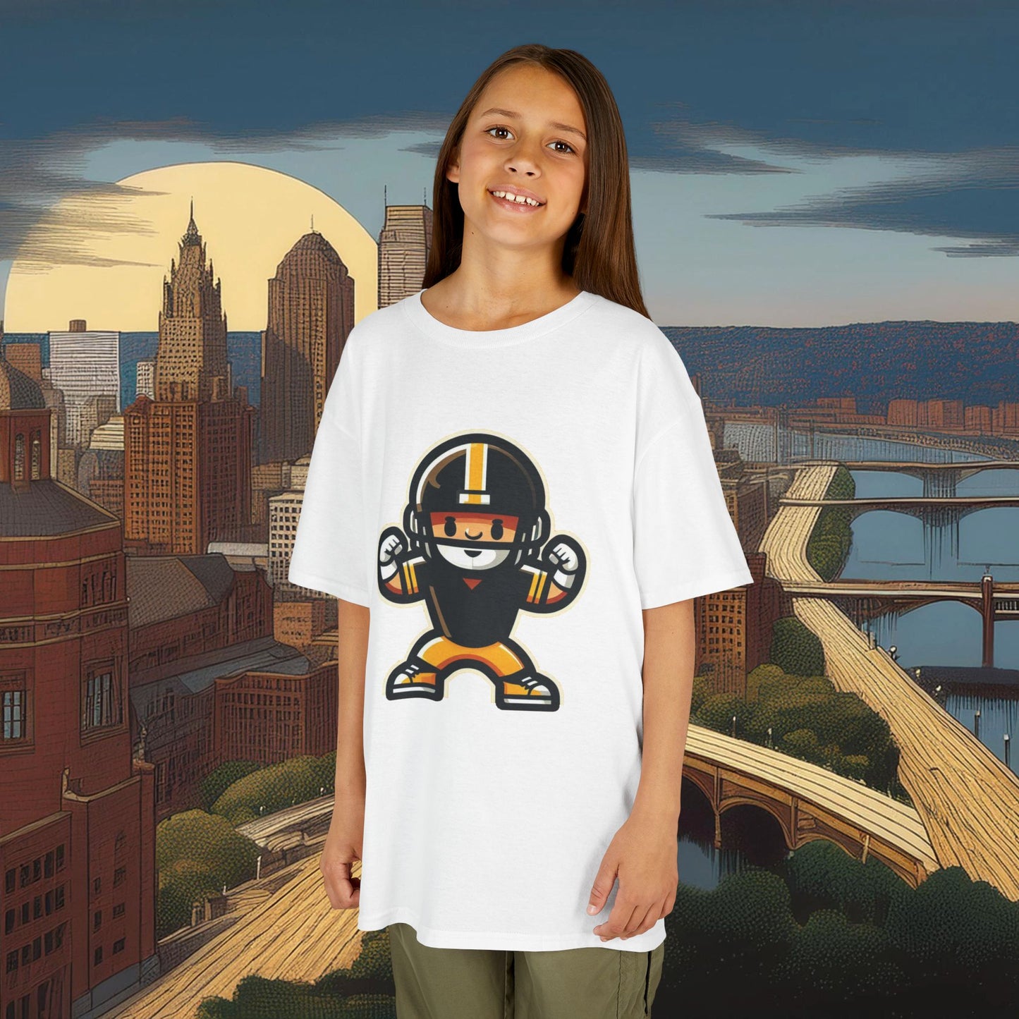 Mini Pittsburgh Football Player Kids Tee