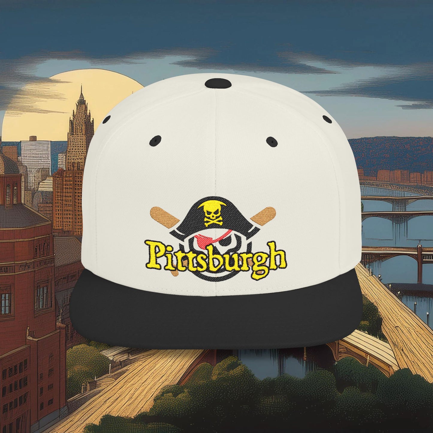 Pittsburgh Baseball Flat Bill Snapback
