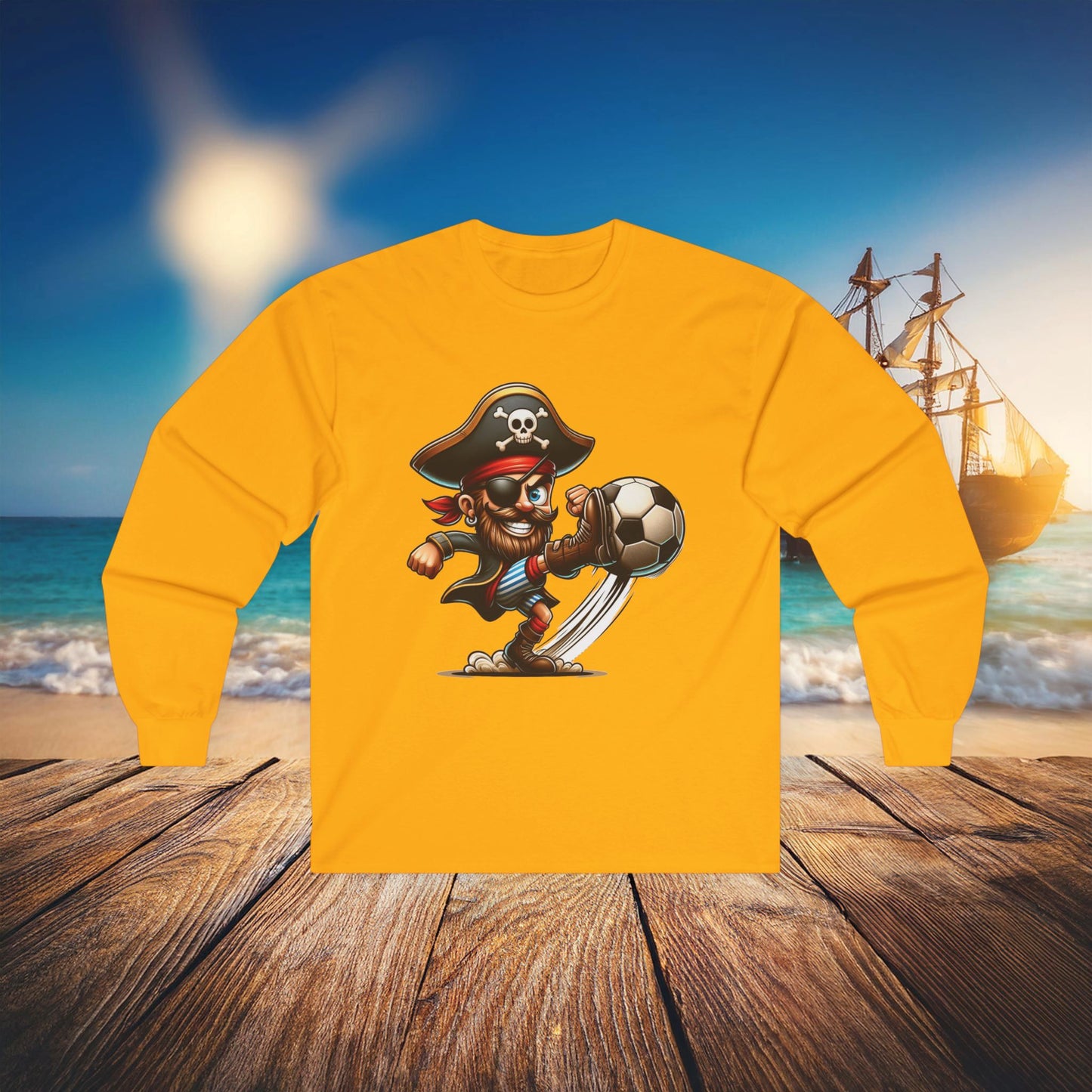 St Pauli Pirate Soccer Long Sleeve Tee