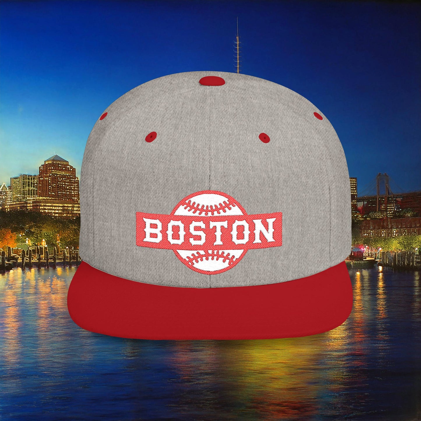 Boston Baseball Flat Bill Snapback