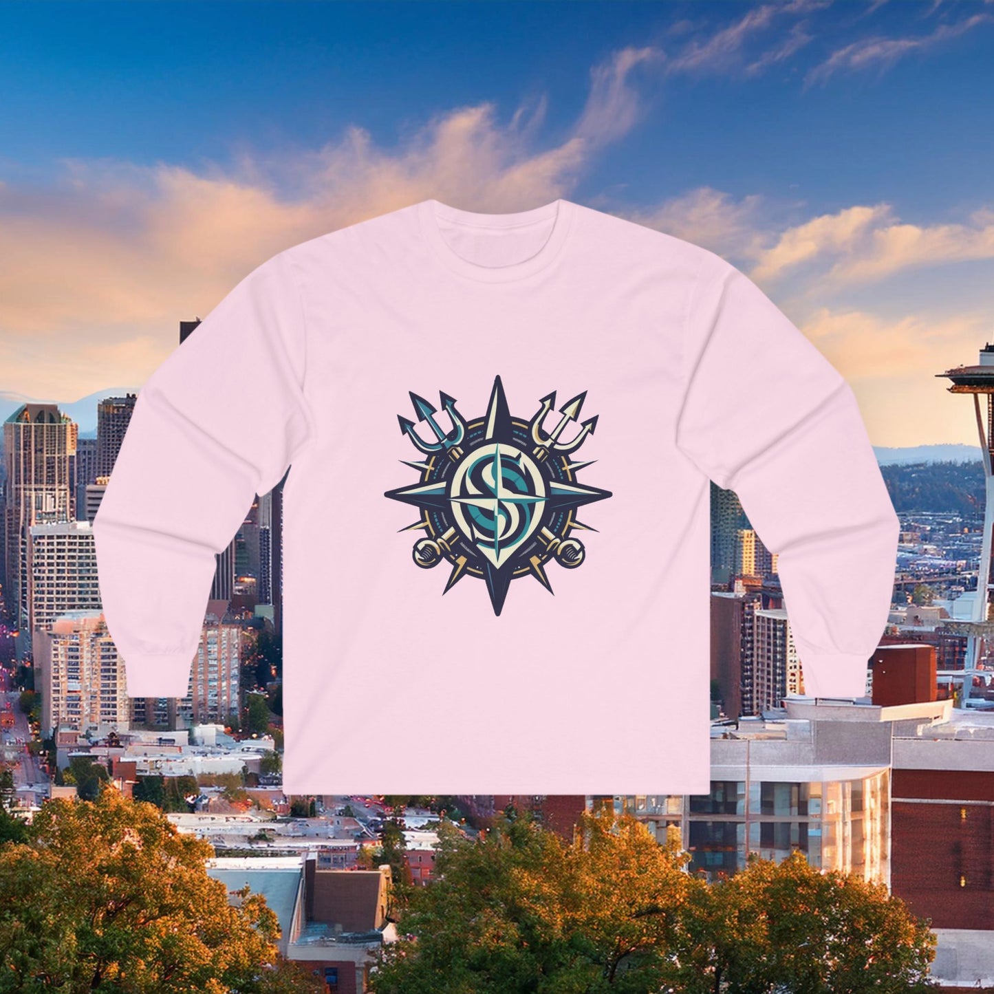 Seattle Baseball Crest Long Sleeve Tee