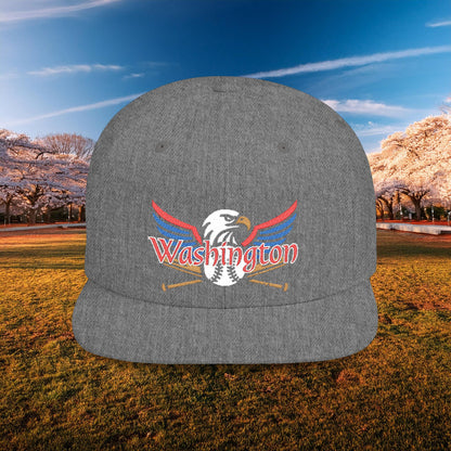 Washington Baseball Eagle Logo Flat Bill Snapback
