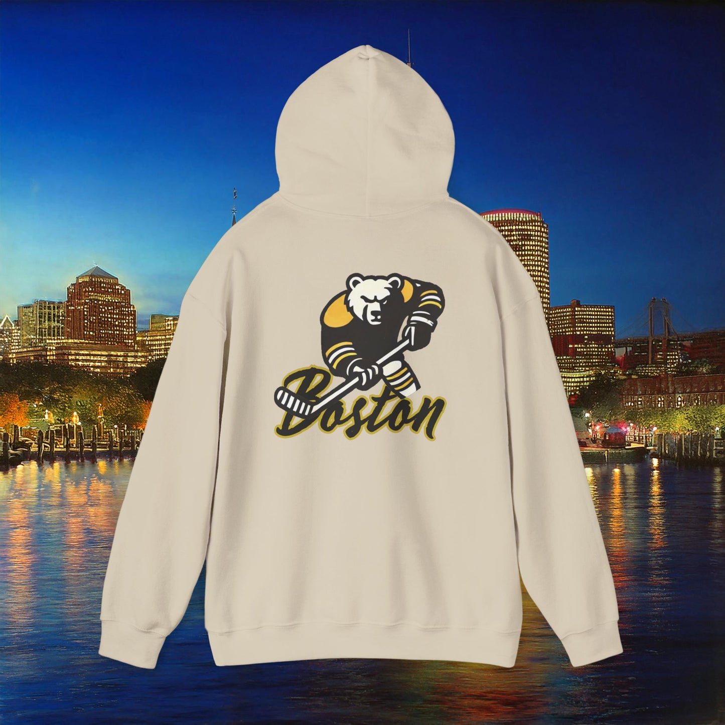 Boston Hockey Bear Hoodie