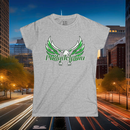 Philadelphia Eagle Logo Women's Softstyle Tee