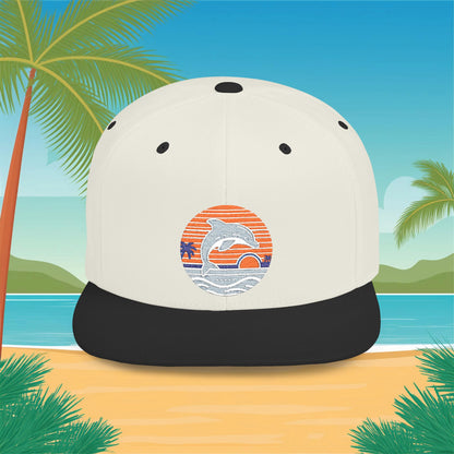 Miami Logo Flat Bill Snapback