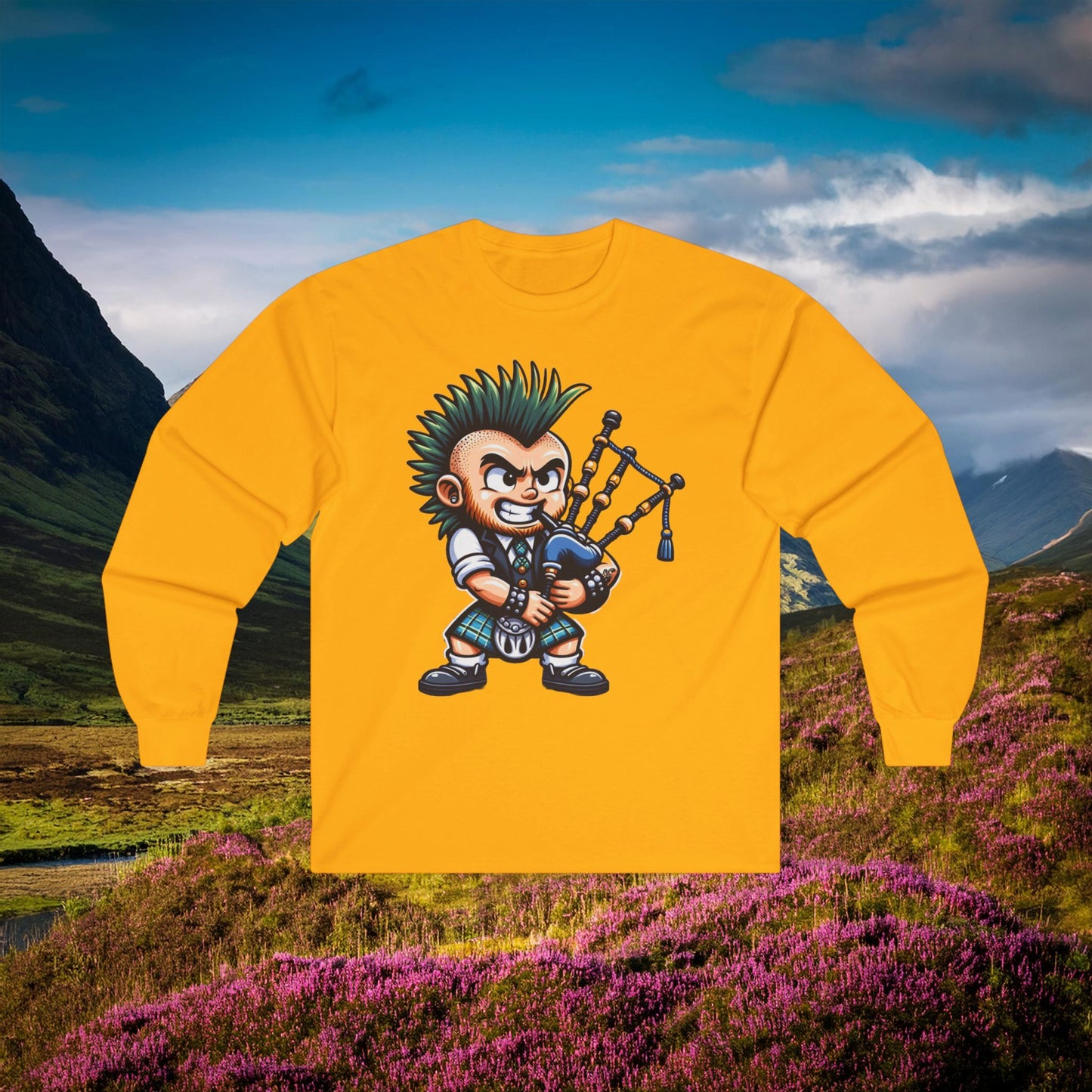 Scottish Punk Rock Long Sleeve Tee