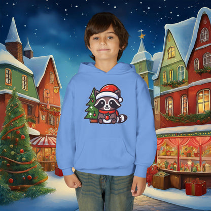 Christmas Raccoon Youth Hoodie