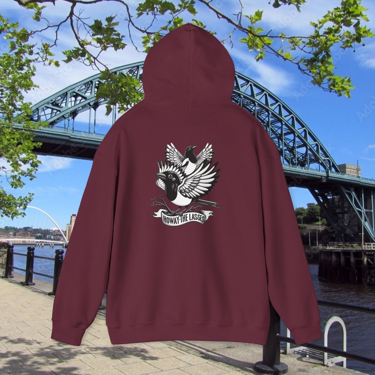 Newcastle United Howay The Lasses B&W (Twin Mags) Hoodie