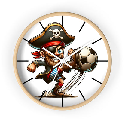 Pirate Soccer Wall Clock