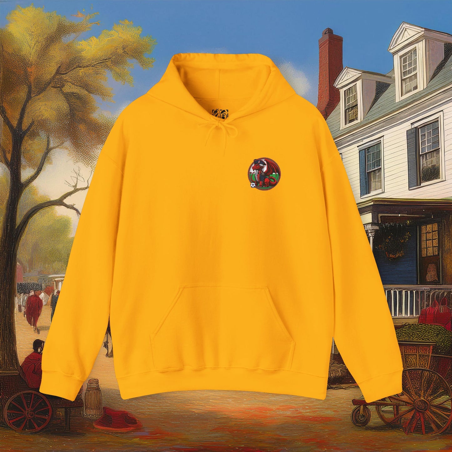 Revolutionary Red Dragons Front & Back Logo Hoodie