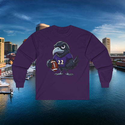 Baltimore Little Football Player Long Sleeve Tee