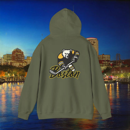 Boston Hockey Bear Hoodie