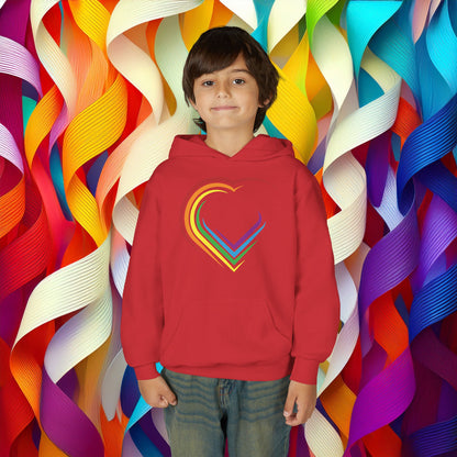 Rainbow Heart Youth Hoodie