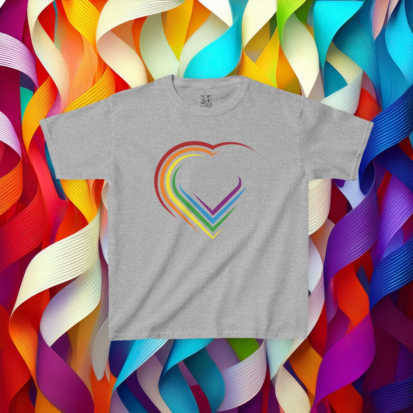 Rainbow Heart Kids Tee