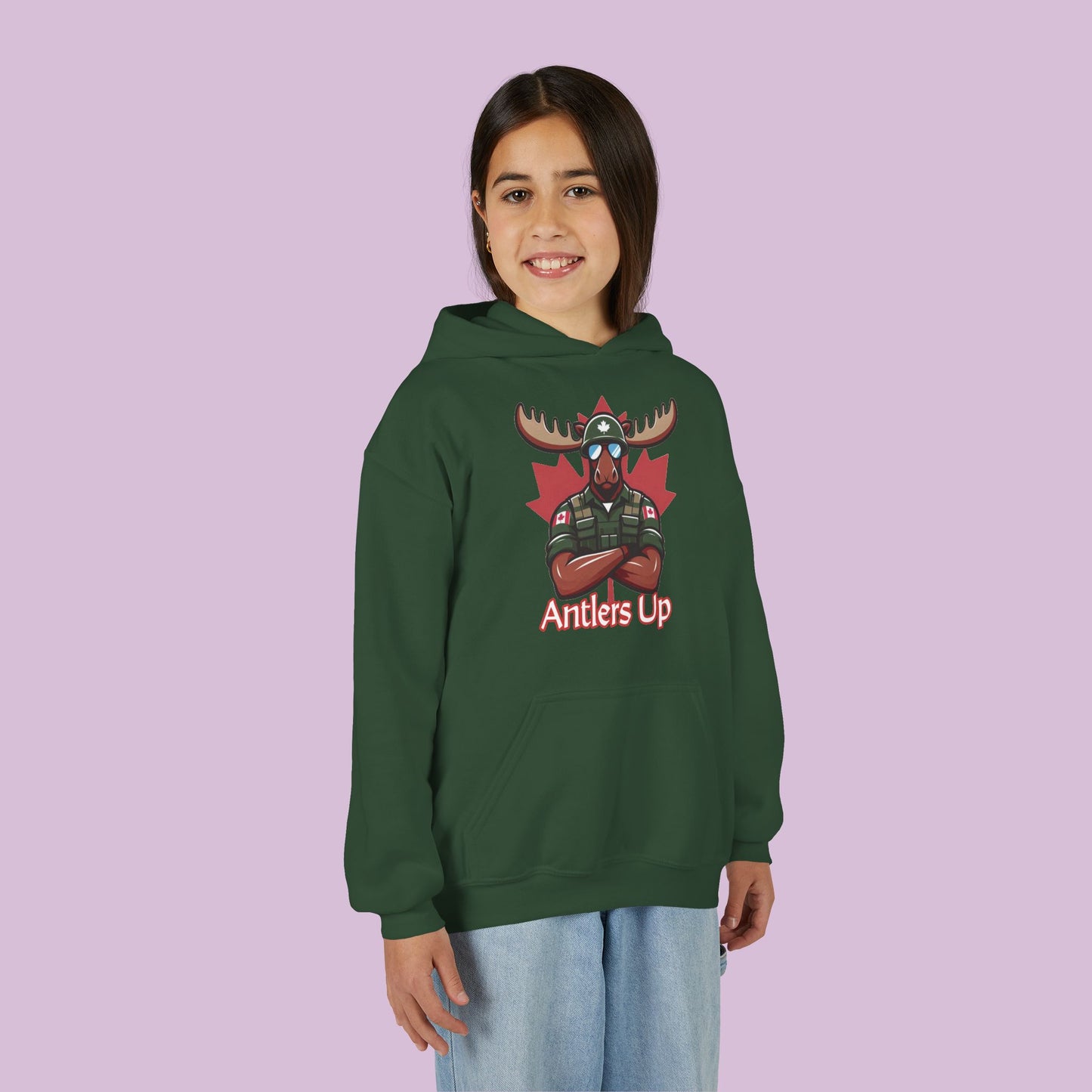Canadian Moose "Antlers Up" Youth Hoodie