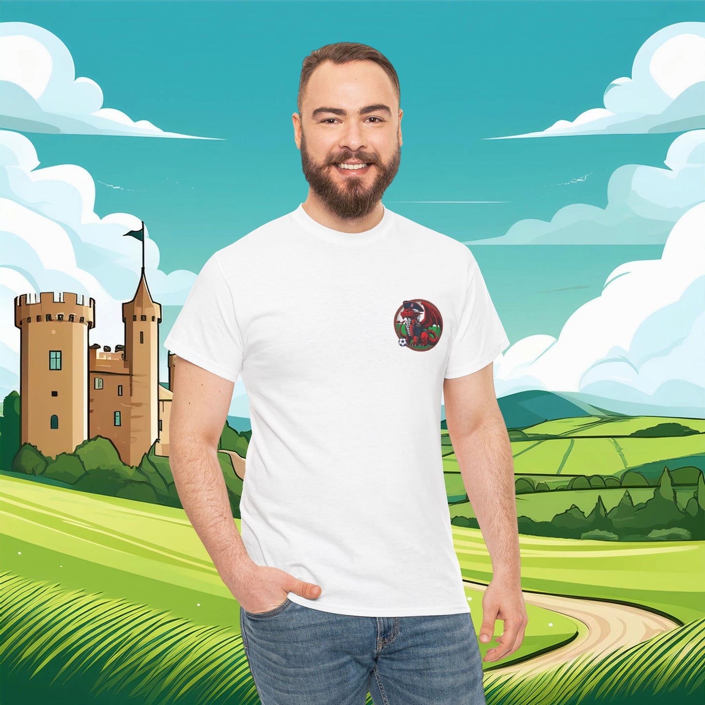 Revolutionary Red Dragons Front & Back Logo Tee