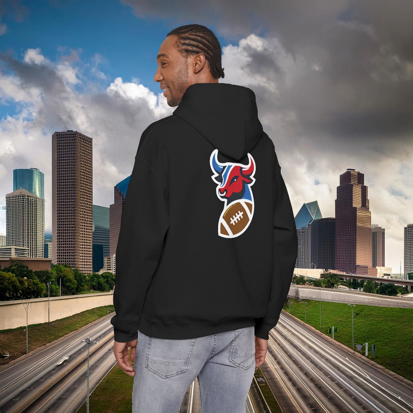 Houston Bull Football Hoodie