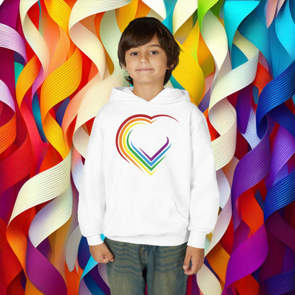 Rainbow Heart Youth Hoodie
