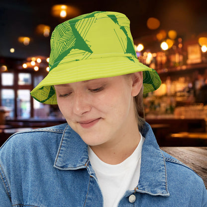 Electric Green and Gold Newcastle Bucket Hat