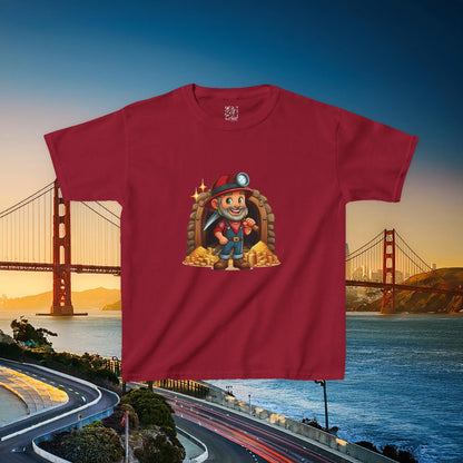 San Francisco Football Cartoon Miner Kids Tee