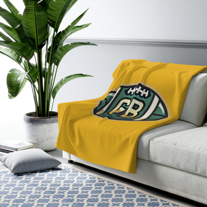 Green Bay Football Sherpa Fleece Blanket