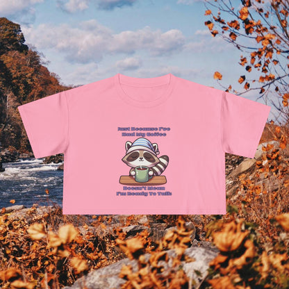 Raccoon Coffee Women's Crop Tee