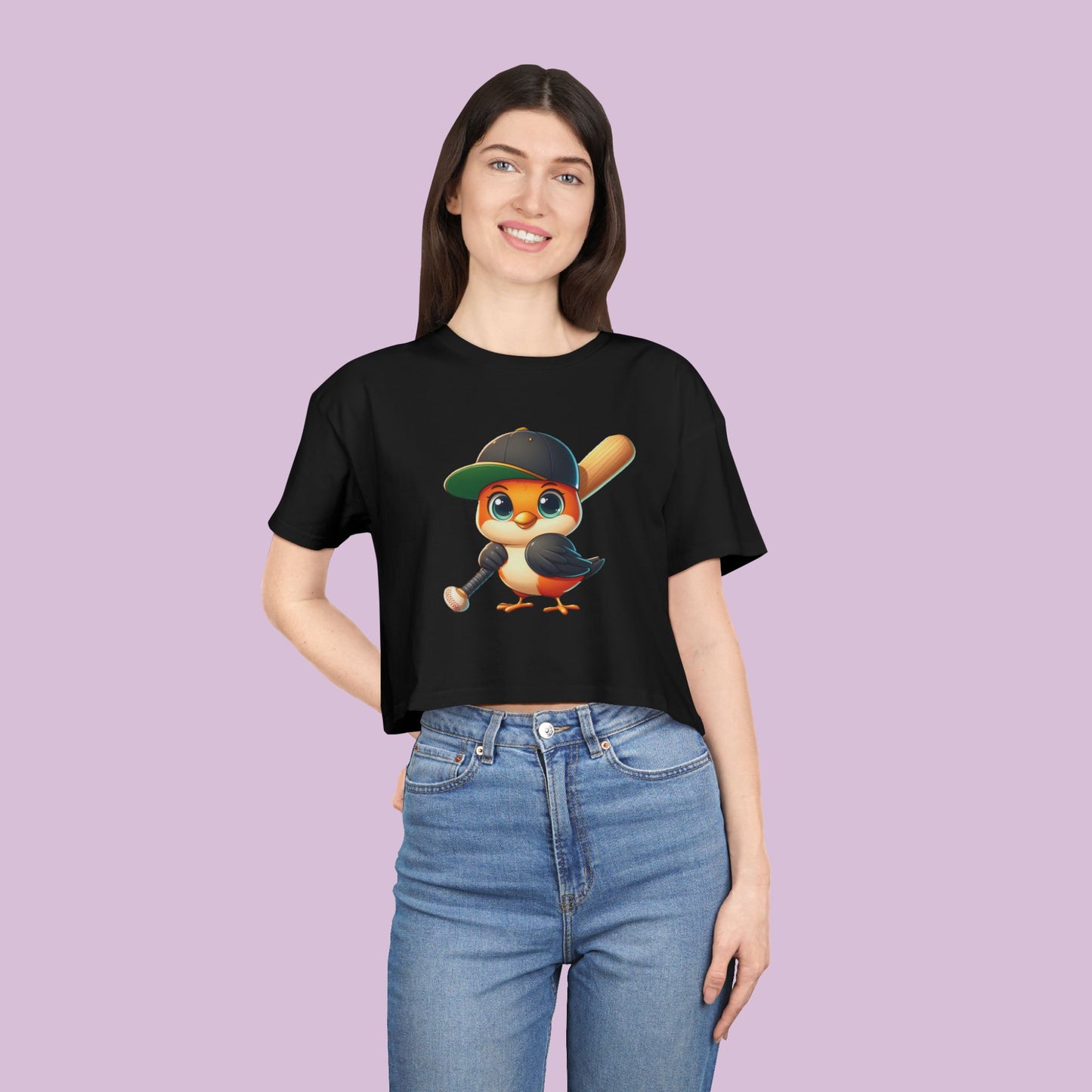 Baltimore Baseball Little Oriole Women's Crop Tee