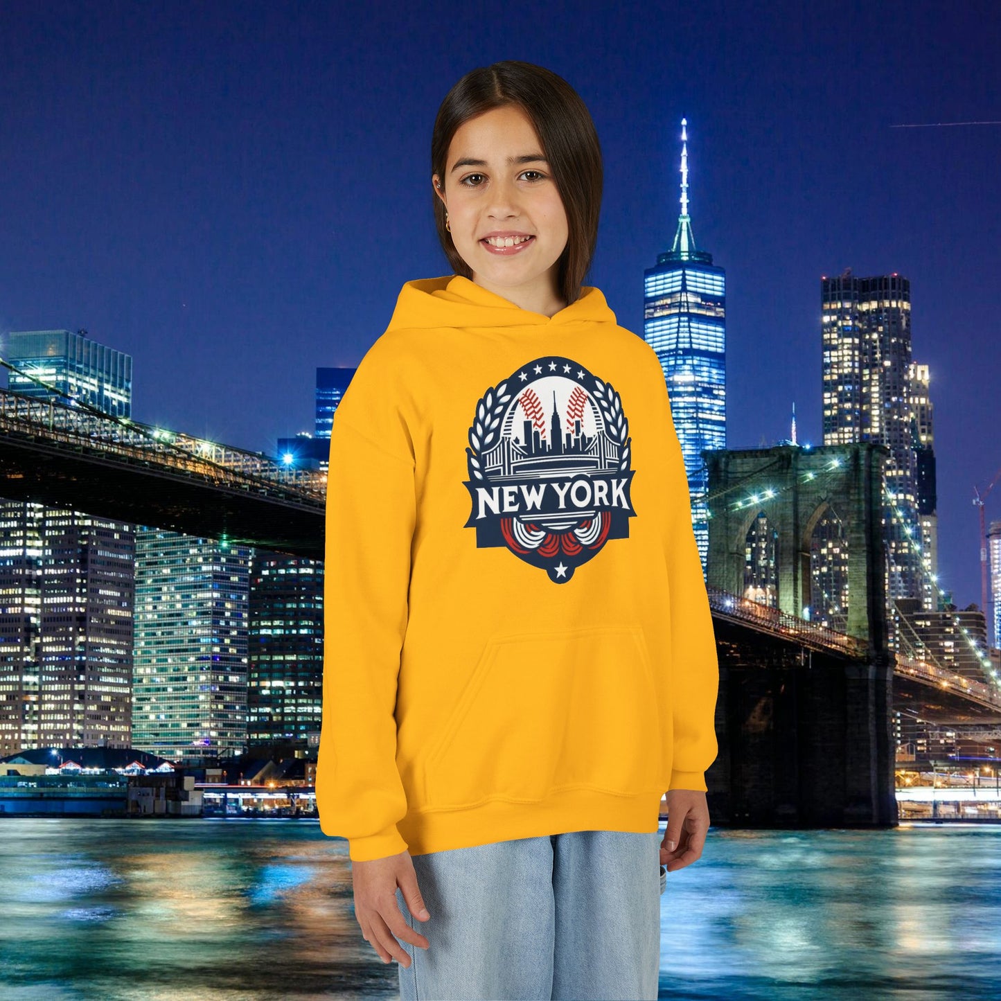 New York Bronx Baseball Youth Hoodie