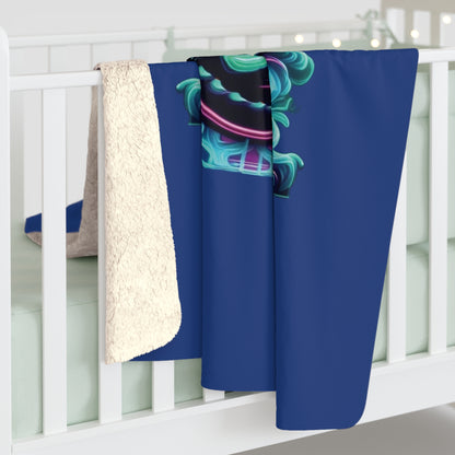 San Jose Hockey Neon Sherpa Fleece Blanket