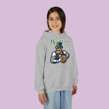 Boston Basketball Design Youth Hoodie