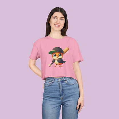 Baltimore Baseball Little Oriole Women's Crop Tee