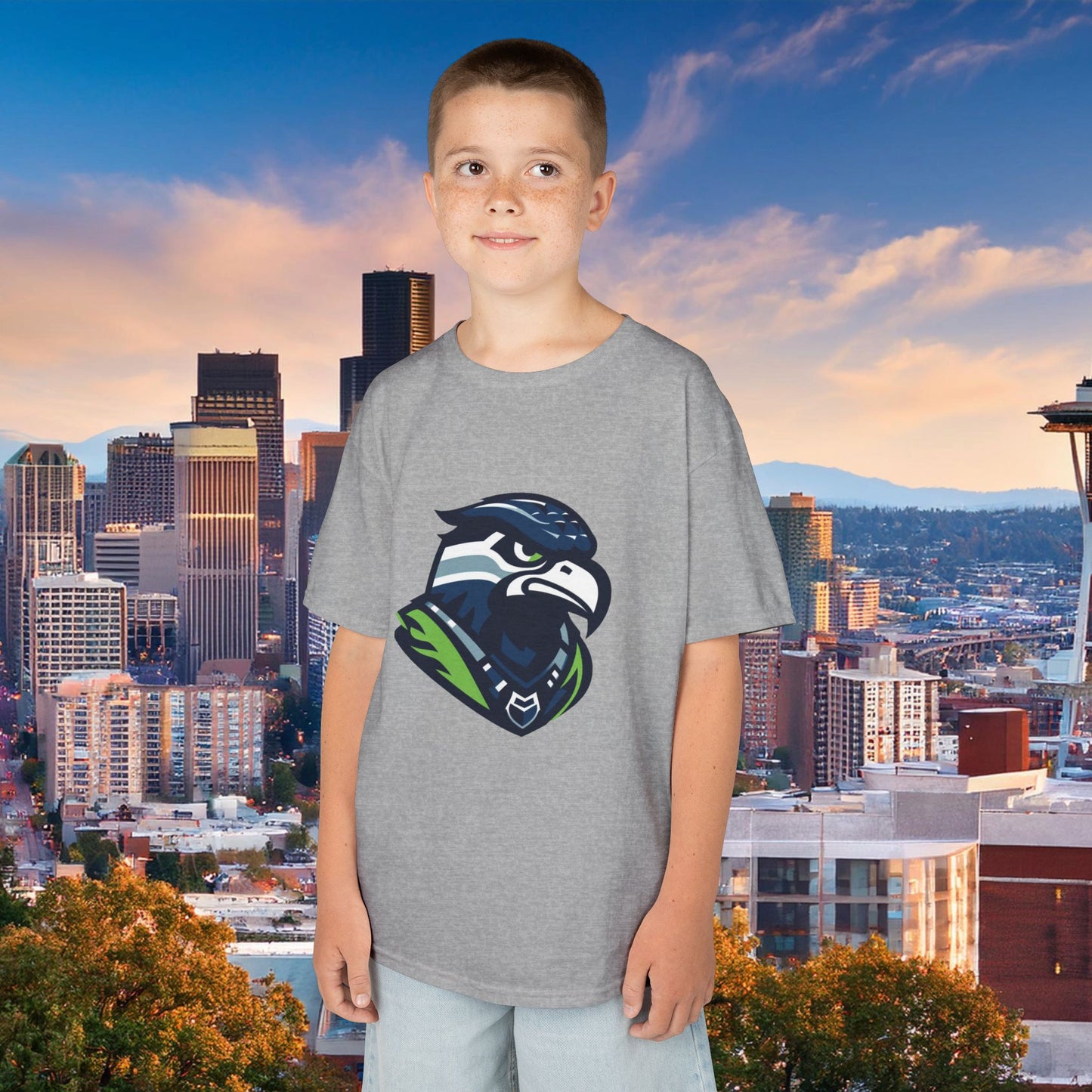 Seattle Football Crest Kids Tee