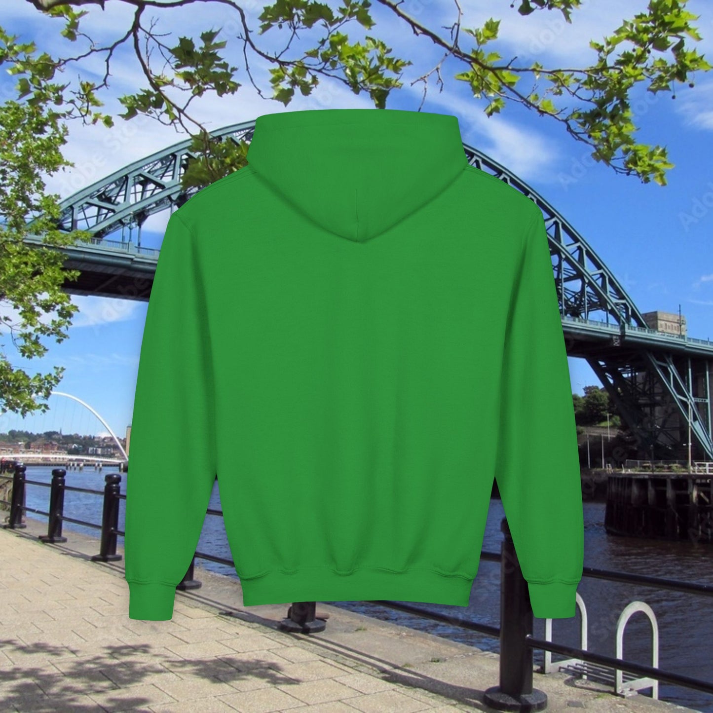 Newcastle United B&W Crest Youth Hoodie